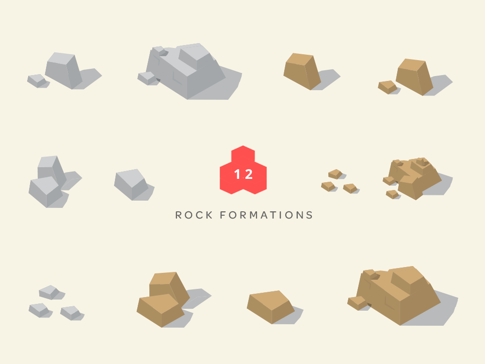 isometric Rock Formations